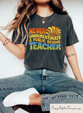 Never Underestimate A Public School Teacher Kamala Harris Walz 2024 Tshirt Vice President Tim Walz DNC Quote Educator Shirt Democrat Gift Graphic Tee – Cozy Vibes · Great Gift For Fans
