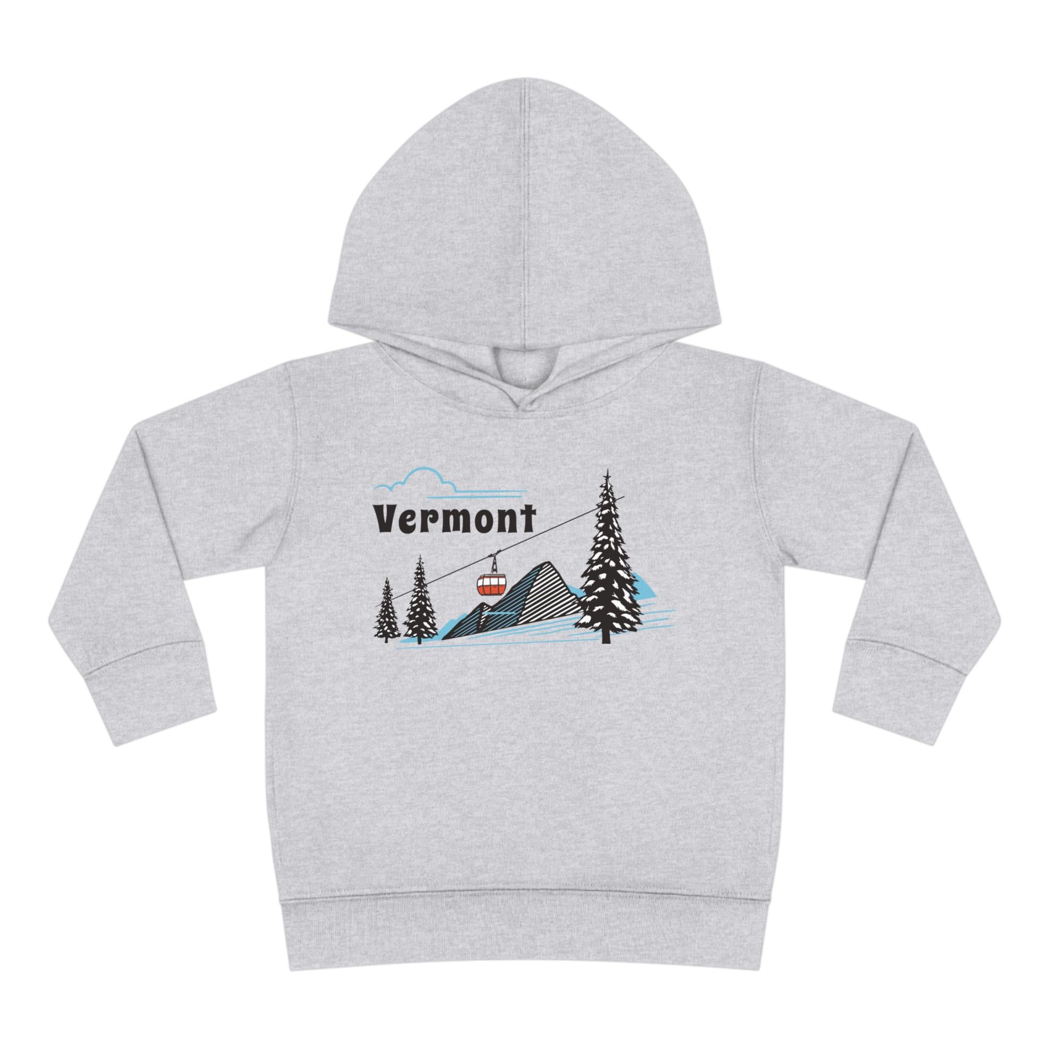 Vermont Toddler Hoodie Unisex Mountain Gondola Fleece Pullover Sweatshirt Kids Hooded Jumper Mountain Lover Gift Vermont Souvenir Hoodie – Premium Graphic · High-Quality Print