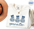 Operator French Blue Toile Halloween Ghosts Coquette Floral Shirt Gifts Comfort Colors Tshirt Crewneck Tee Crew Neck Women Graphic Tee – Premium Graphic · Must-Have Style