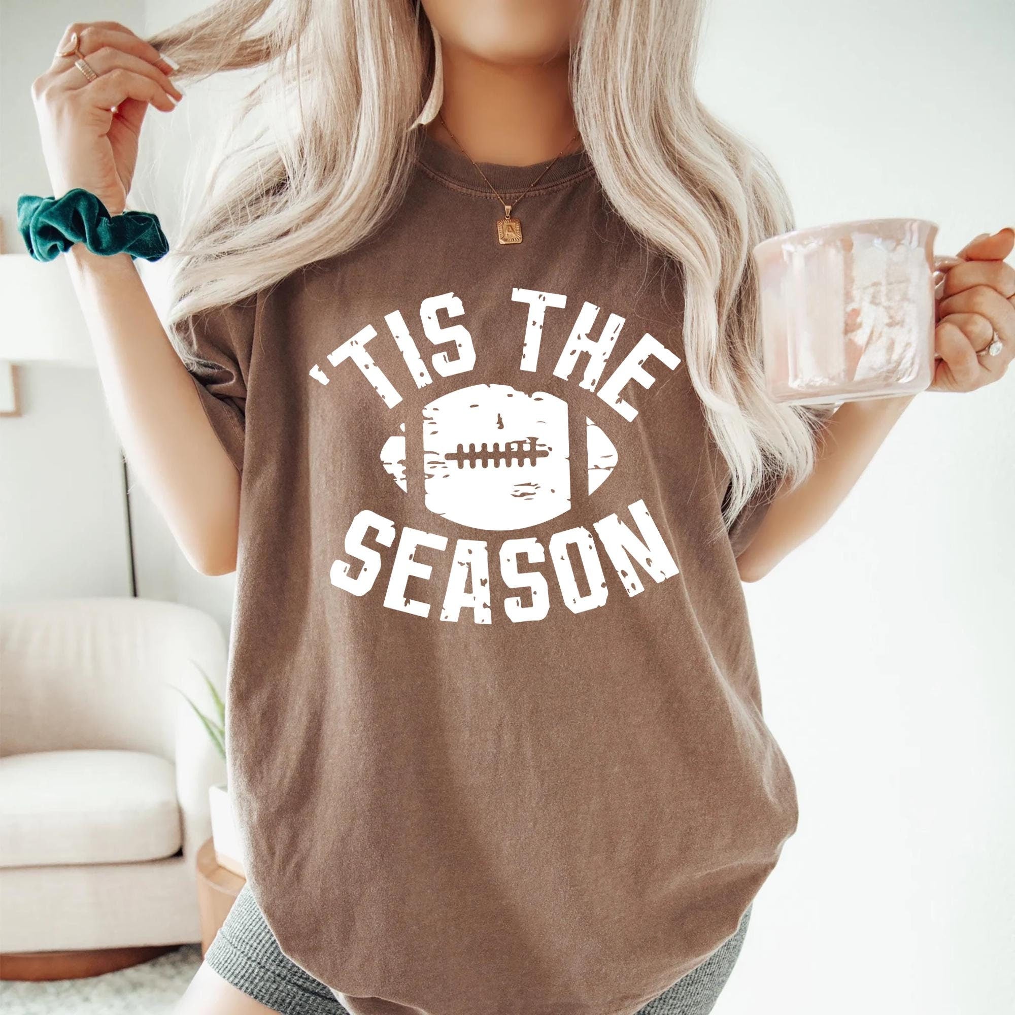 Tis The Season Football Shirt 39Tis The Season Sports T Shirt Retro Football Mom Tee Game Day Apparel Graphic Tee – Fan Favorite · High-Quality Print