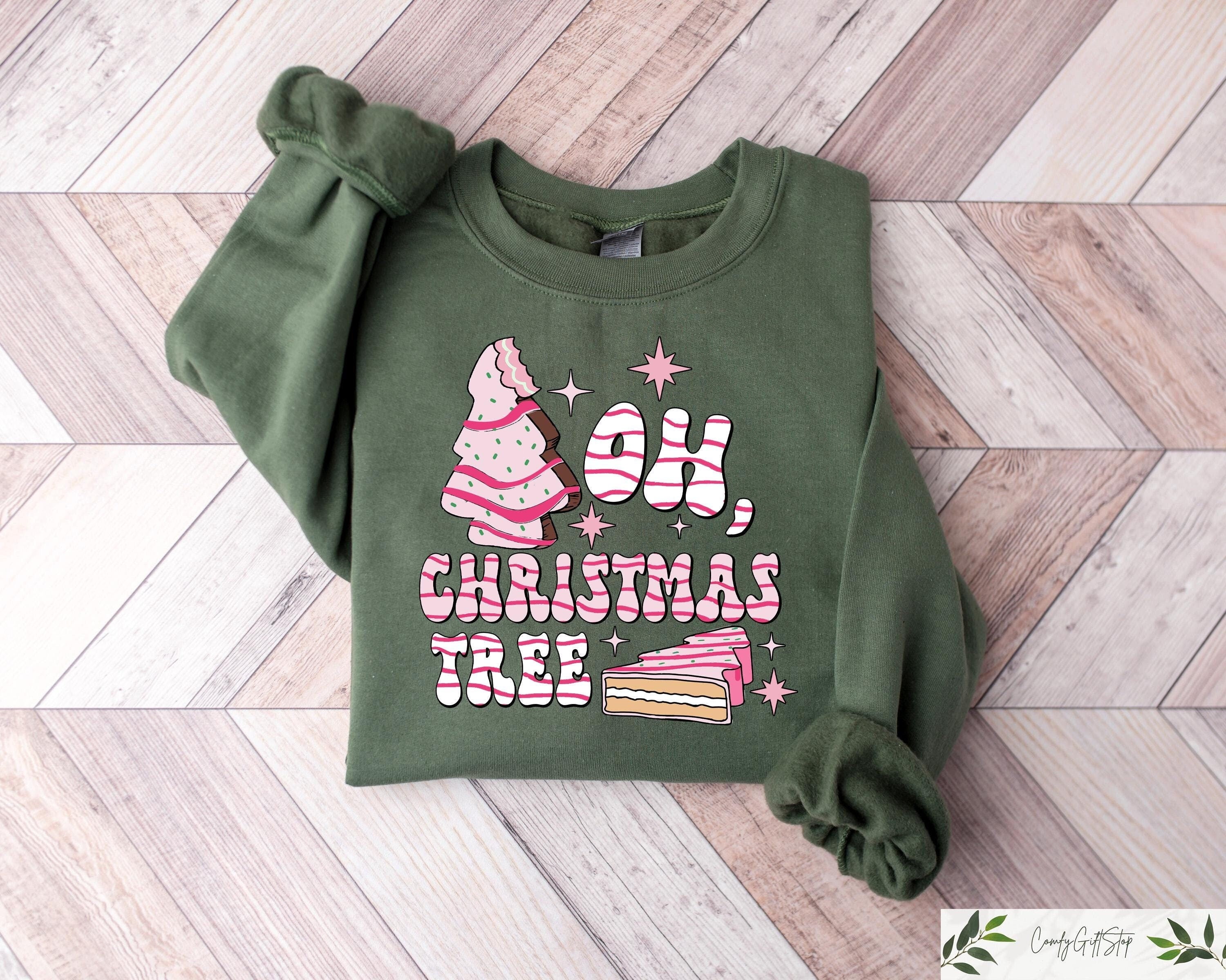 Oh Christmas Tree Sweatshirt Christmas Cake Sweater Christmas Gift Christmas Crewneck Shirt Christmas Sweater Women Funny Christmas Tee Sweatshirt – Aesthetic Look · Great Gift For Fans