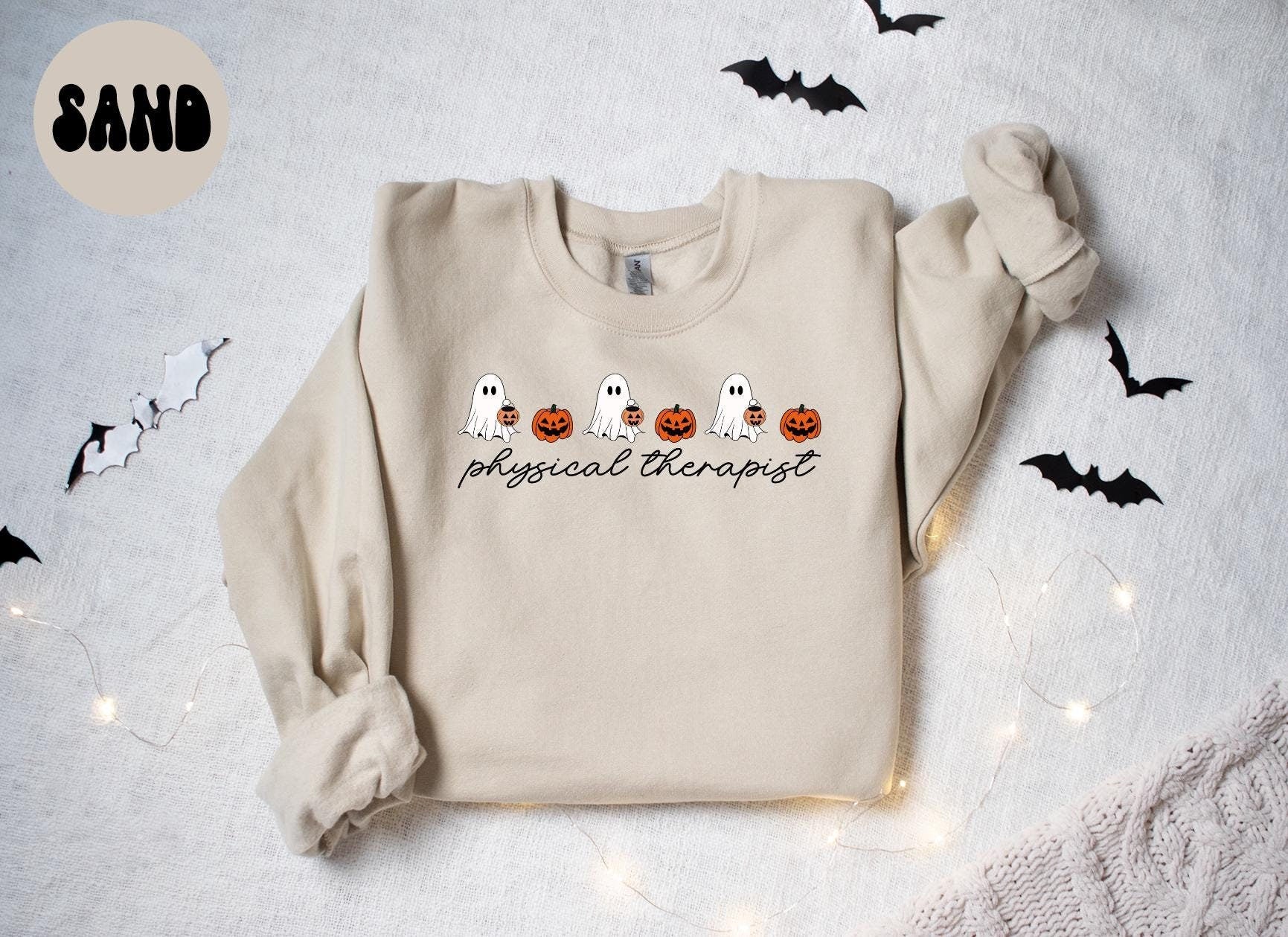 Physical Therapist PT Halloween Ghost Pumpkin Sweatshirt Gifts for Her Funny Sweater Shirt Cozy Comfy Unique Sweatshirt – Bold Style · Perfect For Daily Wear
