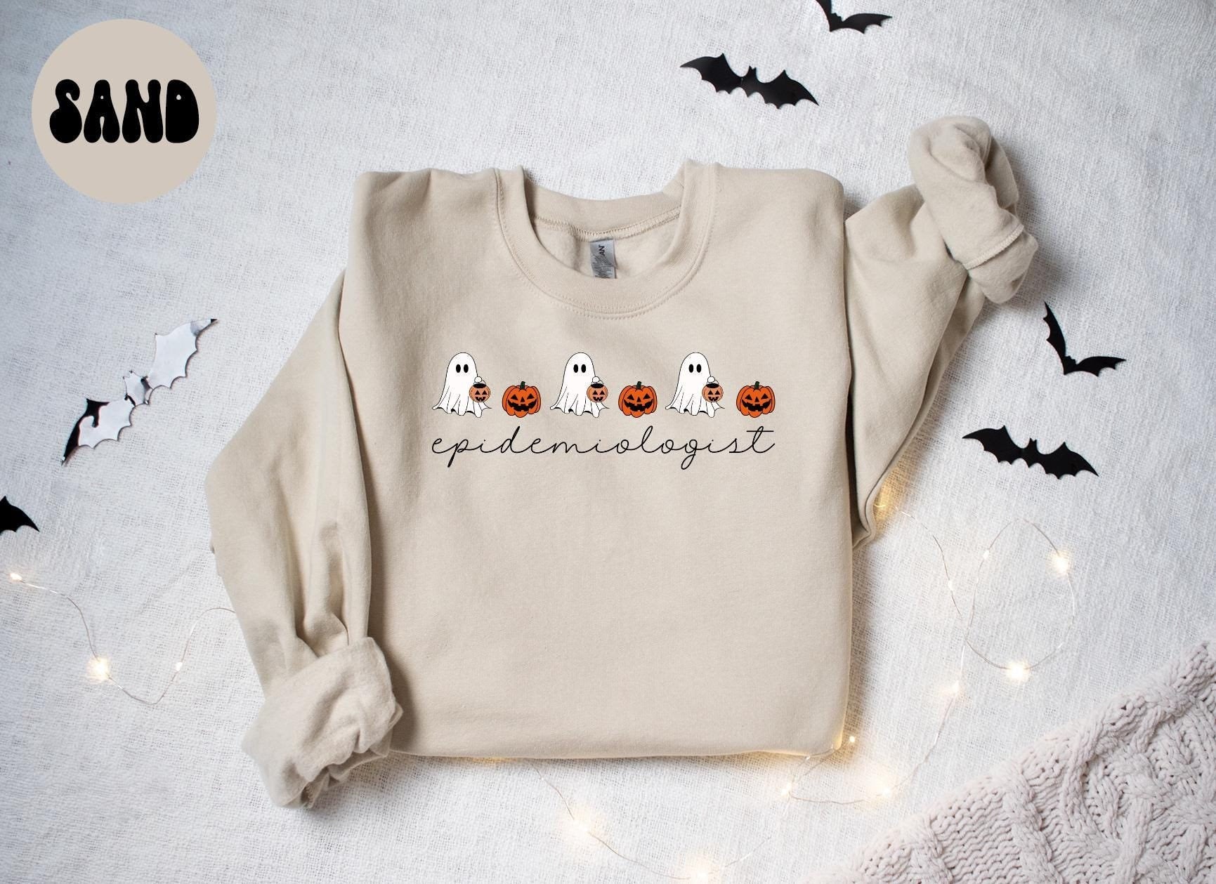 Epidemiologist Epidemiology Halloween Ghost Pumpkin Sweatshirt Gifts for Her Funny Sweater Shirt Cozy Comfy Unique Sweatshirt – Bold Style · High-Quality Print
