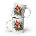Beautiful Cardinal Family Holiday Pine Branch Snow White glossy mug Graphic Tee – Warm & Stylish · Top Pick For Any Outfit