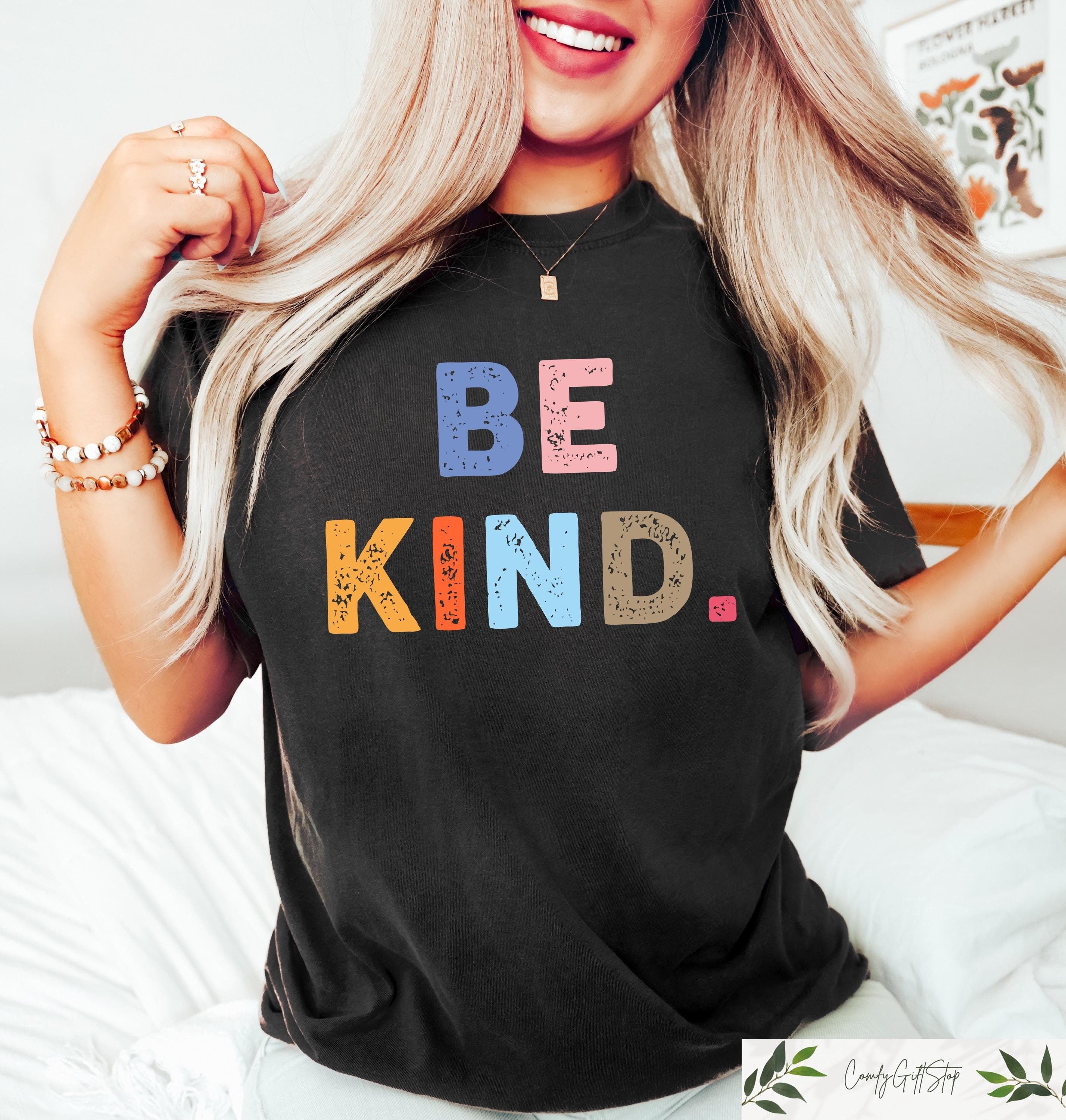 Retro Comfort Cute Be Kind Shirt Teacher Kindness Sweatshirt Choose Kindness T Shirt Christian Shirts Mental Health Awareness Gift Sweatshirt – Aesthetic Look · Top Pick For Any Outfit