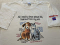 Vintage 1990s All I Know I Learned From My Pet Dog Cat PetSmart T Shirt L NEW Graphic Tee – Feel-Good Design · Perfect For Daily Wear