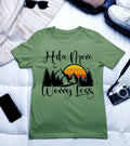 Hiking Adventure T shirt Unisex Hike More Worry Less Tee Umisex Shirt Outdoors Adventure Clothing Hiker Gift Graphic Tee – Feel-Good Design · High-Quality Print
