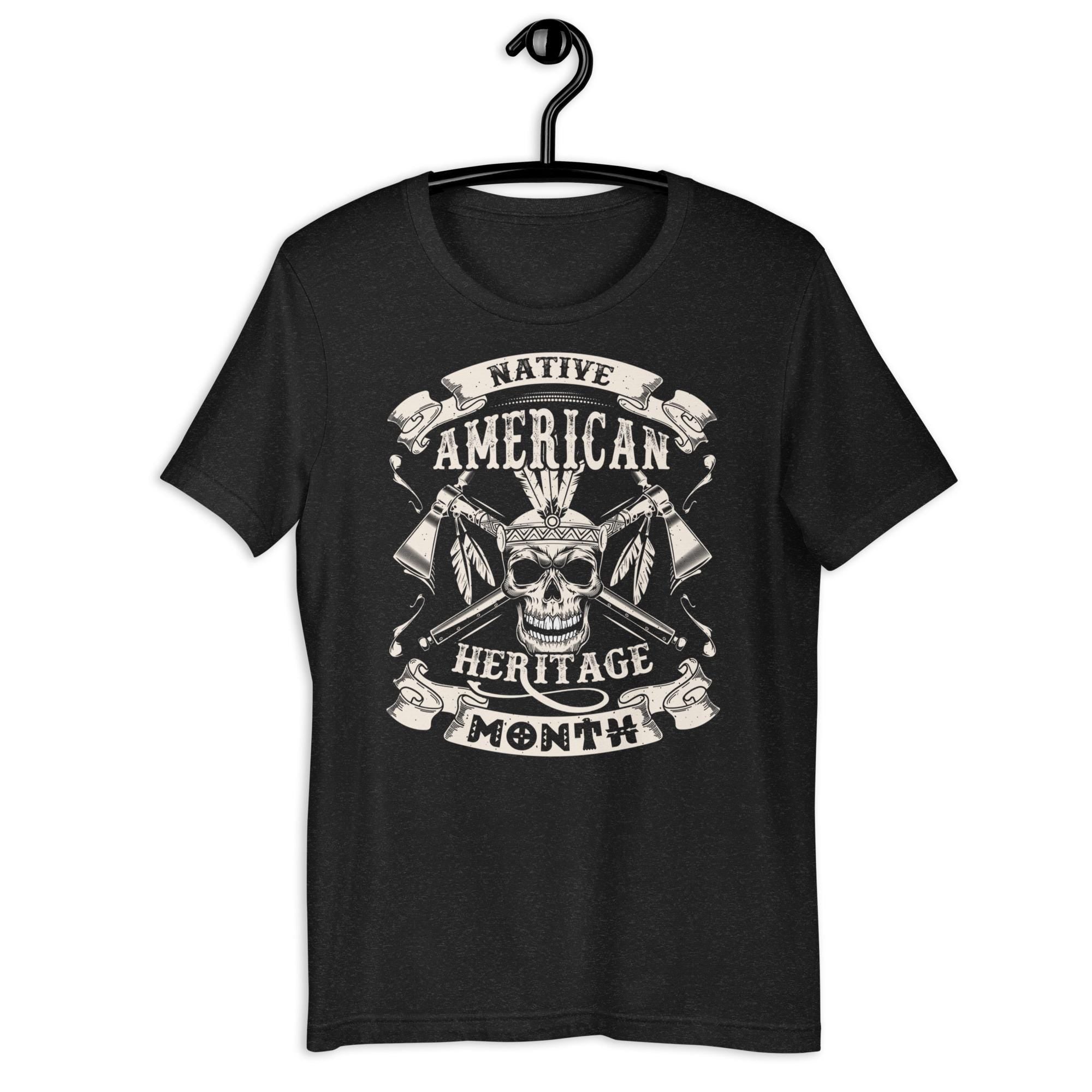 Native American Skull Indigenous Heritage Month Unisex t shirt Graphic Tee – Aesthetic Look · Perfect For Daily Wear