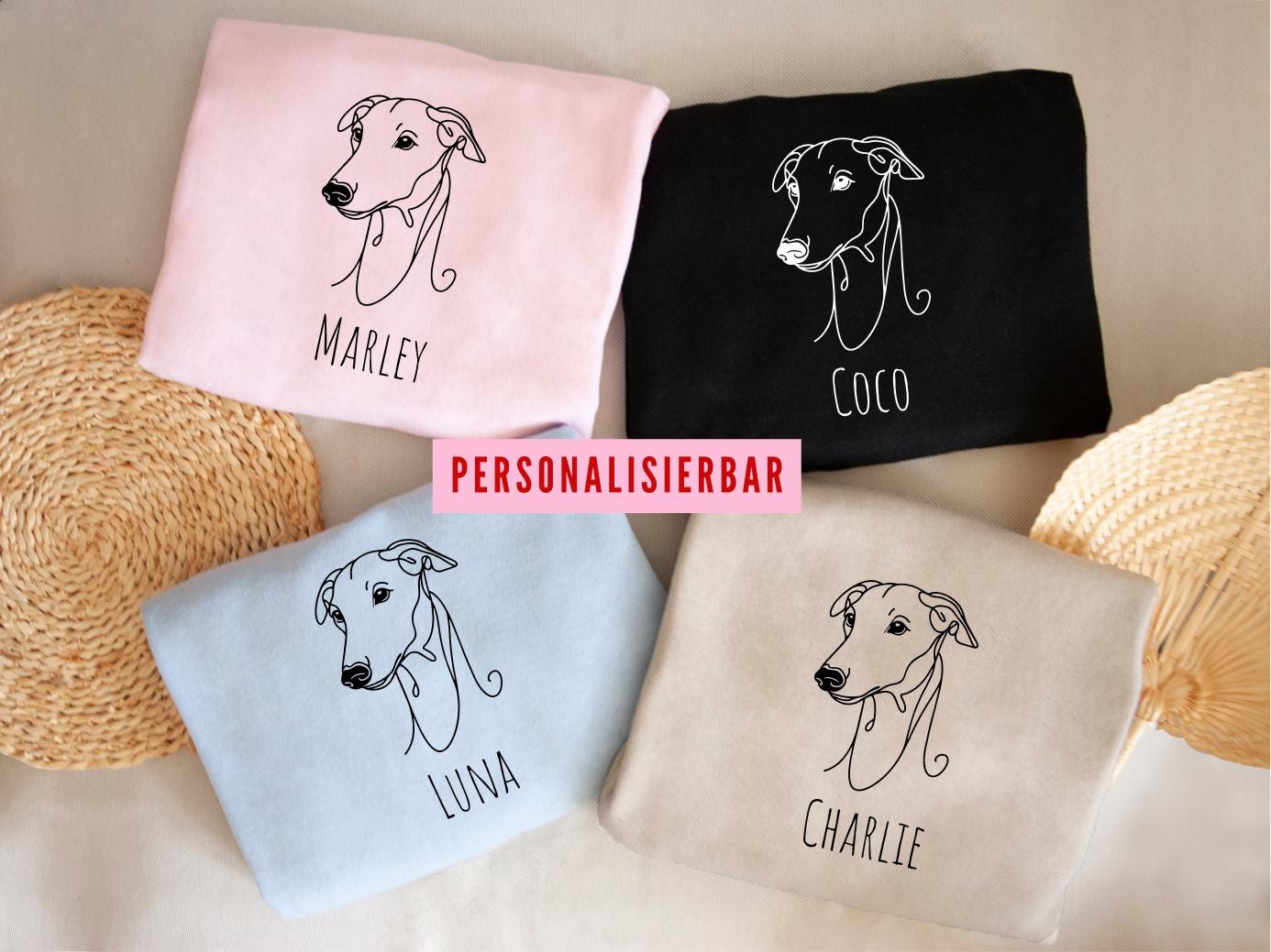 Personalisierbares Greyhound Sweatshirt Hundebesitzer Geschenk Custom Dog Shirt Greyhound Pullover Greyhound Geschenk Windhund Sweatshirt – Soft Feel · Must-Have Style