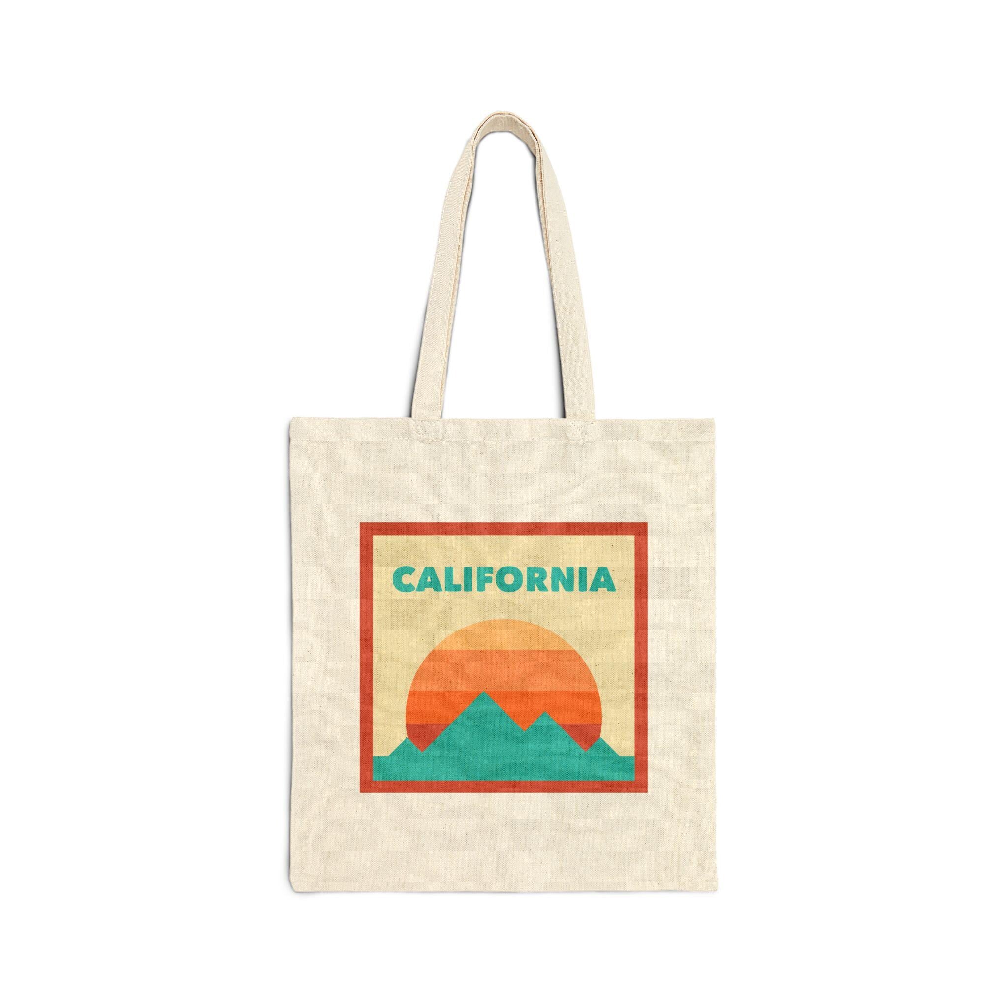 California Tote Bag Cotton Canvas Tote Bag Reusable Shopping Bag EcoFriendly Tote California Gift Personalization Available Tote Bag – Soft Feel · High-Quality Print