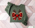 Christmas Reindeer Coquette Bow Sweatshirt Christmas Retro Sweater Cute Christmas Reindeer Tshirt Christmas Gift Womens Christmas Shirts Sweatshirt – Warm & Stylish · Top Pick For Any Outfit