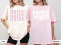 Bride and Bridesmaid Matching Shirts Custom Bachelorette Party Tees Fun Wedding Party Outfits Personalized Bridal Squad Shirt Gift for Party Graphic Tee – Warm & Stylish · Top Pick For Any Outfit