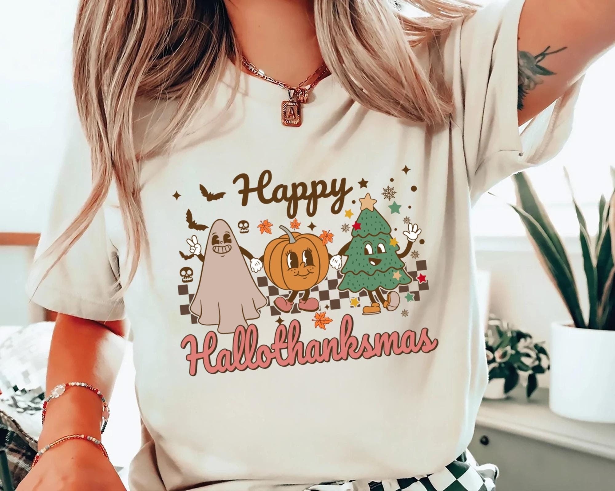 Happy Hallothanksmas Sweatshirt Hallothanksmas Shirt Holiday Season Sweatshirt Halloween Thanksgiving Christmas Shirt Hallothanksmas Tee Sweatshirt – Bold Style · Top Pick For Any Outfit