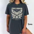 Free Indeed Jesus Saved Vintage Butterfly Boho Bible Verse John 836 Faith Religious Inspirational Graphic Tee – Everyday Comfort · Trending Graphic Apparel