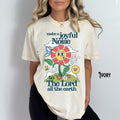 Christian Worship Shirt Make a Joyful Noise to the Lord all the Earth Christian Gift Bible Verse Creation Faith Sing Graphic Tee – Bold Style · Perfect For Daily Wear