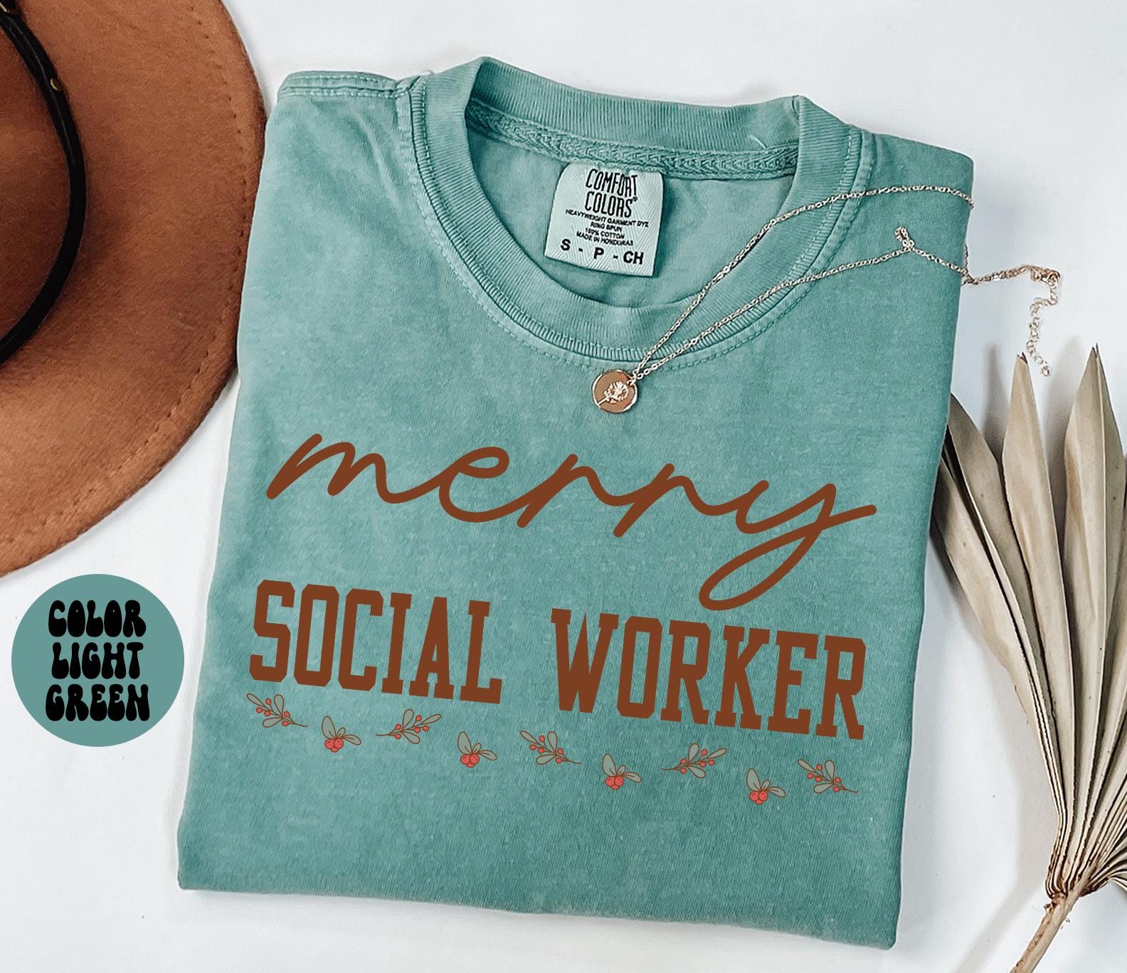 Social Worker Christmas Shirt Christmas Gifts Comfort Colors Funny Tshirt Crewneck Tee Women Graphic Tee – Easygoing Wear · High-Quality Print