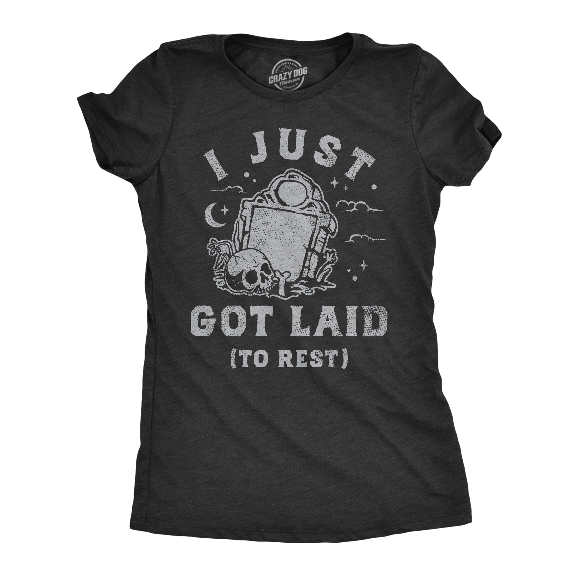 Spooky Shirt Funny Halloween Shirt Halloween Costume Rude Halloween Tee Ghost Shirts Graveyard I Just Got Laid To Rest Innuendo Shirt Graphic Tee – Warm & Stylish · Perfect For Daily Wear