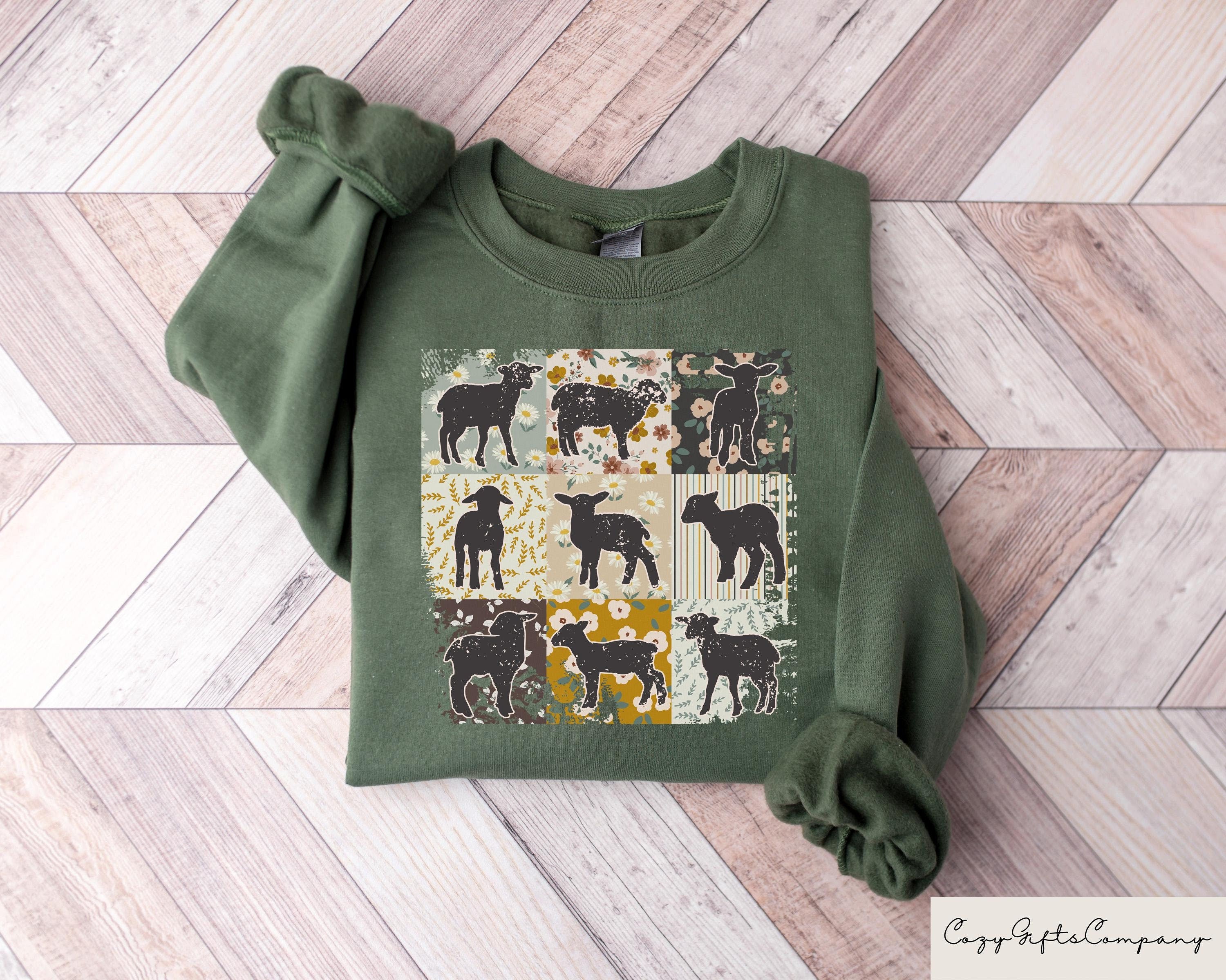 Floral Sheep Sweatshirt Cozy Sheep Sweater Farm Girls Sheep Shirt Aesthetic Womens Clothing Boho Cowgirl Tshirt Sheep Lover Gifts Sweatshirt – Feel-Good Design · Perfect For Daily Wear
