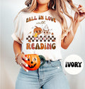 Book Lover Reading Groovy Pumpkin Retro Shirt Gifts Fall Shirt Comfort Colors Autumn Tshirt Crewneck Tee Crew Neck Men Women Graphic Tee – Aesthetic Look · Trending Graphic Apparel