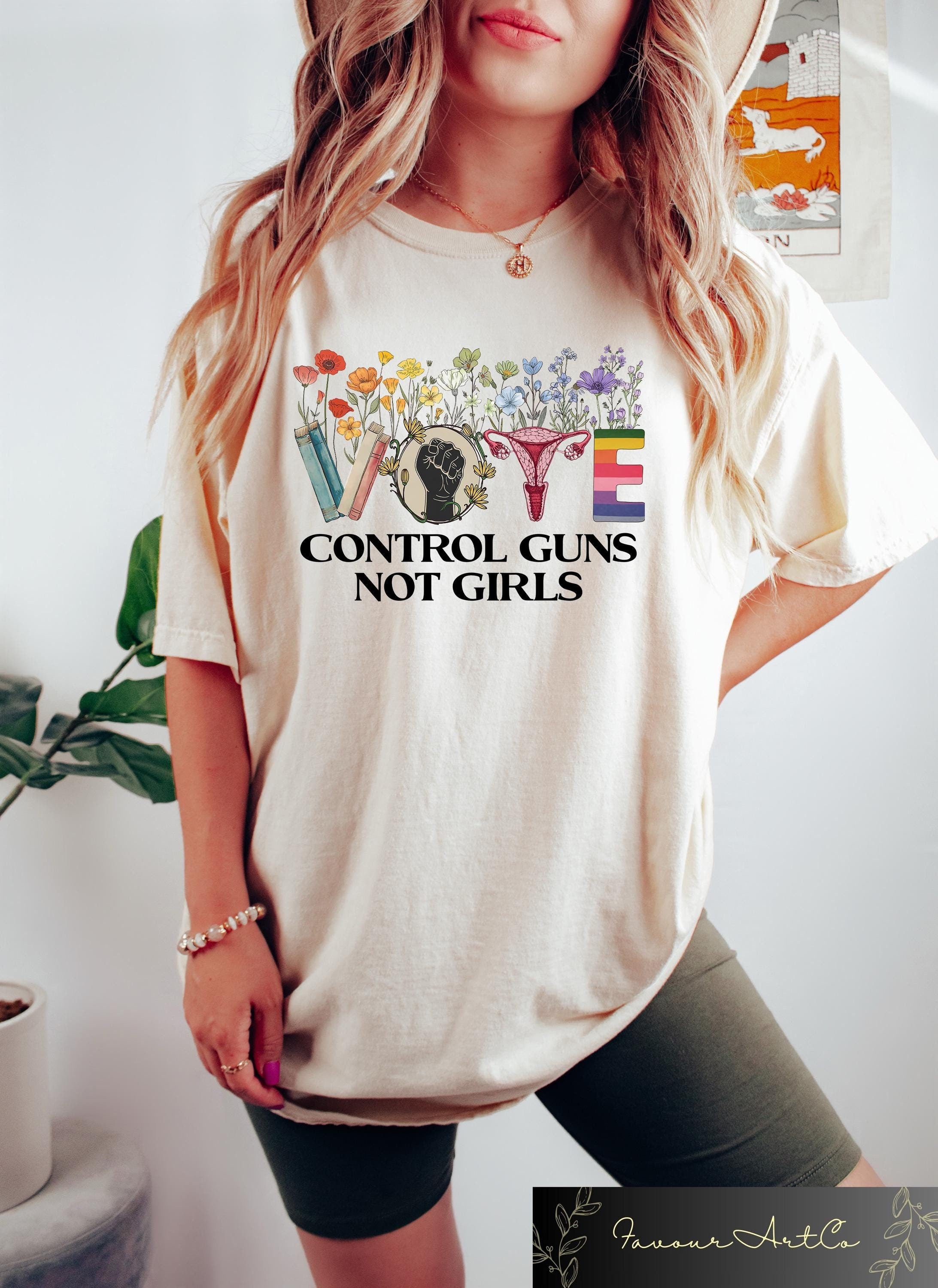Control Guns Not Girls Shirt Thoughts And Prayers Tee Gun Control Sweatshirt Anti Gun Shirt Democrat Supporter Gifts Kamala Harris Tee Sweatshirt – Premium Graphic · High-Quality Print