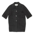 Herno Womens Black Short Sleeve Button Up Overcoat Vintage High End Designer Graphic Tee – Premium Graphic · High-Quality Print