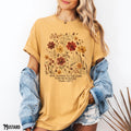 Christian Thanksgiving Shirt Fall Autumn Floral Botanical Pressed Flower Bible Verse Give Thanks To The Lord Graphic Tee – Bold Style · Great Gift For Fans