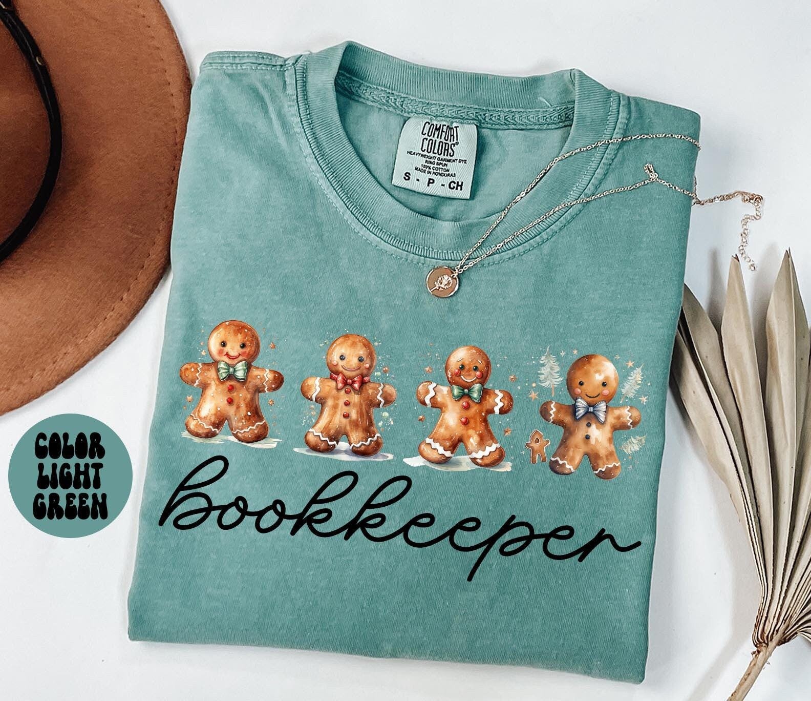 BOOKKEEPER Shirt Christmas Shirt Gifts Gingerbread Man Shirt Comfort Colors Tshirt Crewneck Tee Crew Neck Men Women Graphic Tee – Cozy Vibes · Perfect For Daily Wear