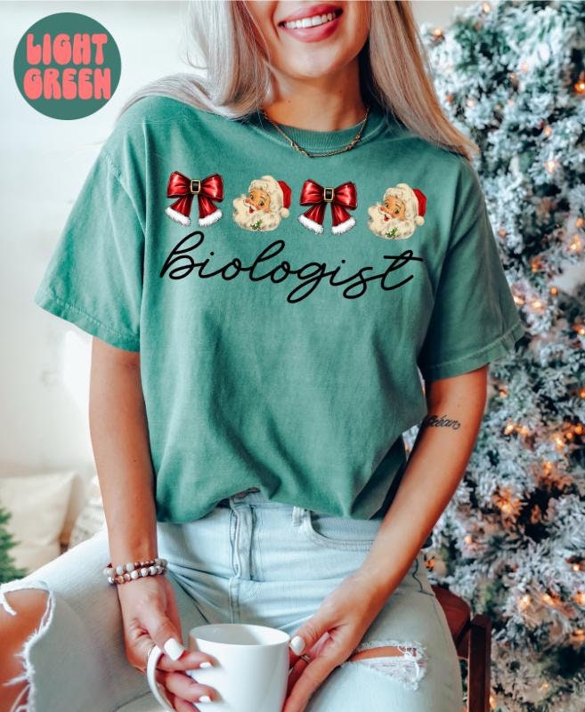 Biologist Biology Christmas Coquette Shirt Christmas Gifts Comfort Colors Funny Tshirt Crewneck Tee Women Graphic Tee – Fan Favorite · Great Gift For Fans