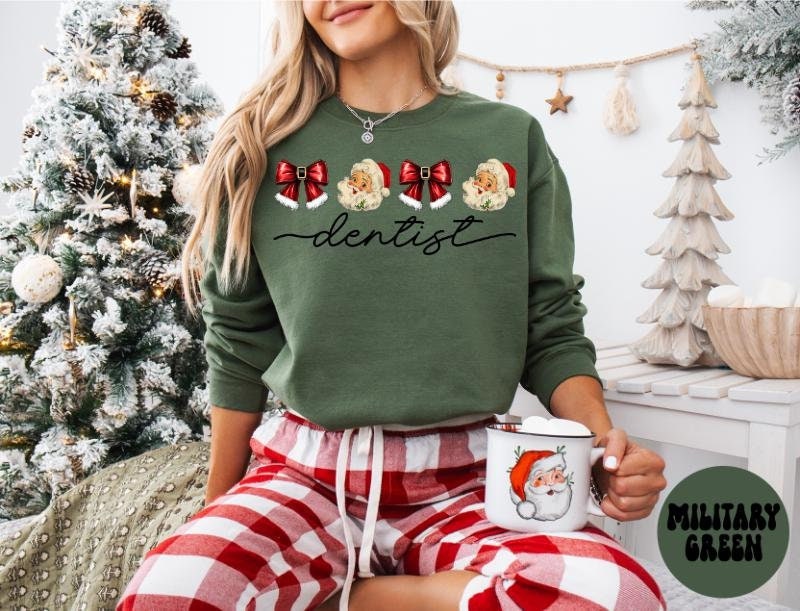 Dentist Christmas Coquette Sweatshirt Gifts Funny Jumper Shirt Funny Christmas Crewneck Long Sleeve Cozy Sweatshirt – Easygoing Wear · Trending Graphic Apparel
