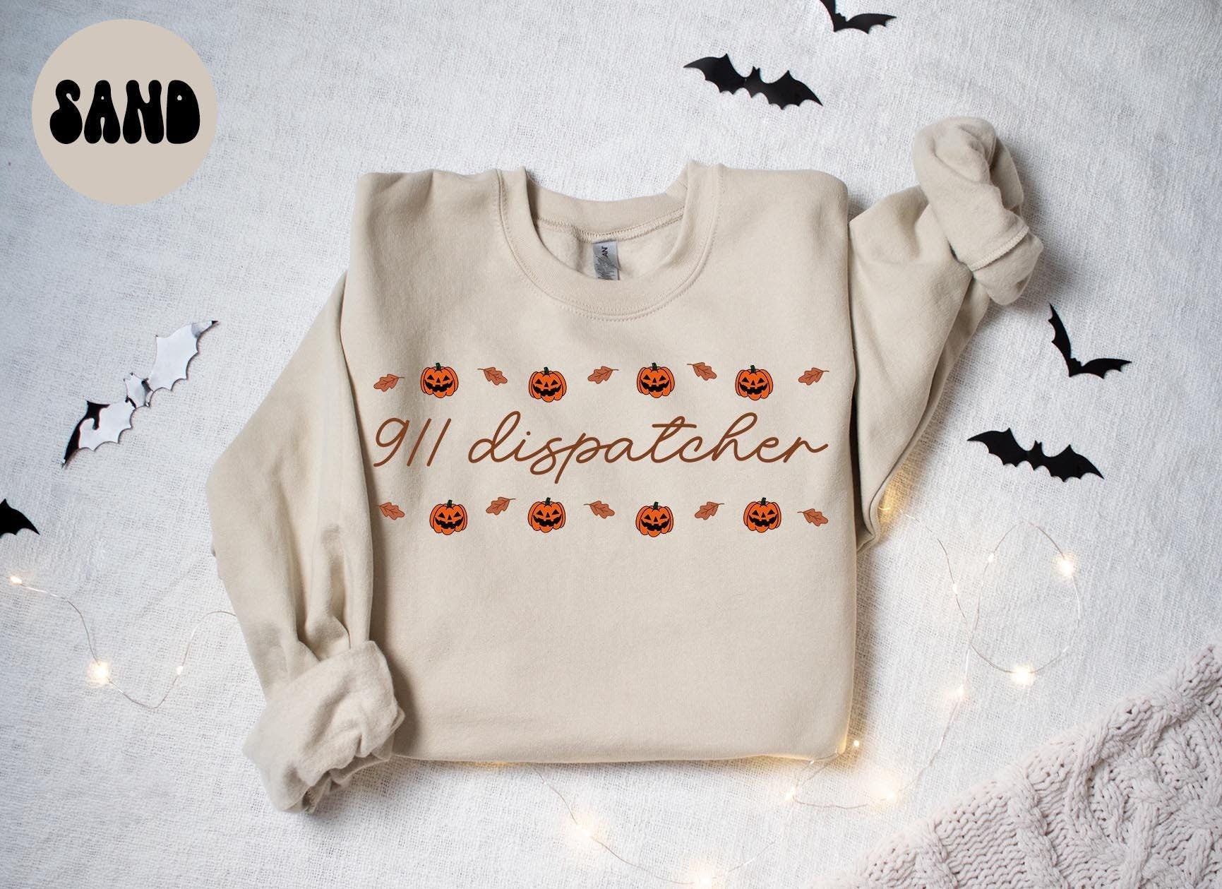 911 Dispatcher Halloween Sweatshirt 911 Dispatcher Sweatshirt Gifts for Her Pumpkin Crewneck Cozy Sweater Shirt Unique Sweatshirt – Easygoing Wear · Trending Graphic Apparel