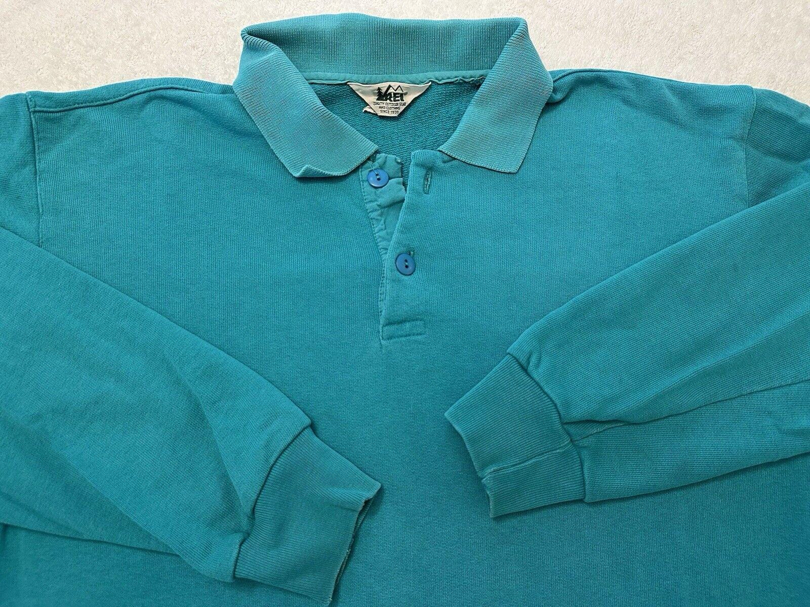Vintage 1980s 1990s REI Made in USA Half Button Henley Knit Sweatshirt L XL Sweatshirt – Cozy Vibes · Trending Graphic Apparel