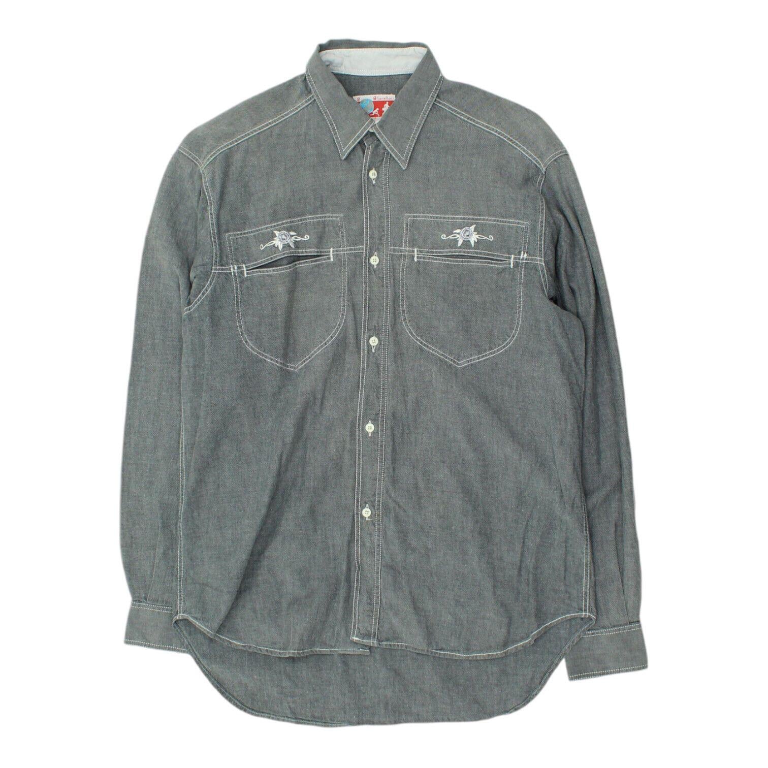 Benetton Mens Grey Casual Shirt Vintage High End Luxury Designer VTG Graphic Tee – Warm & Stylish · Must-Have Style