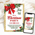 Christmas Bow Party Invite Editable Invitations Holiday Work Party Digital Invitation Christmas Party Invitation Classy Christmas Dinner Graphic Tee – Everyday Comfort · Great Gift For Fans