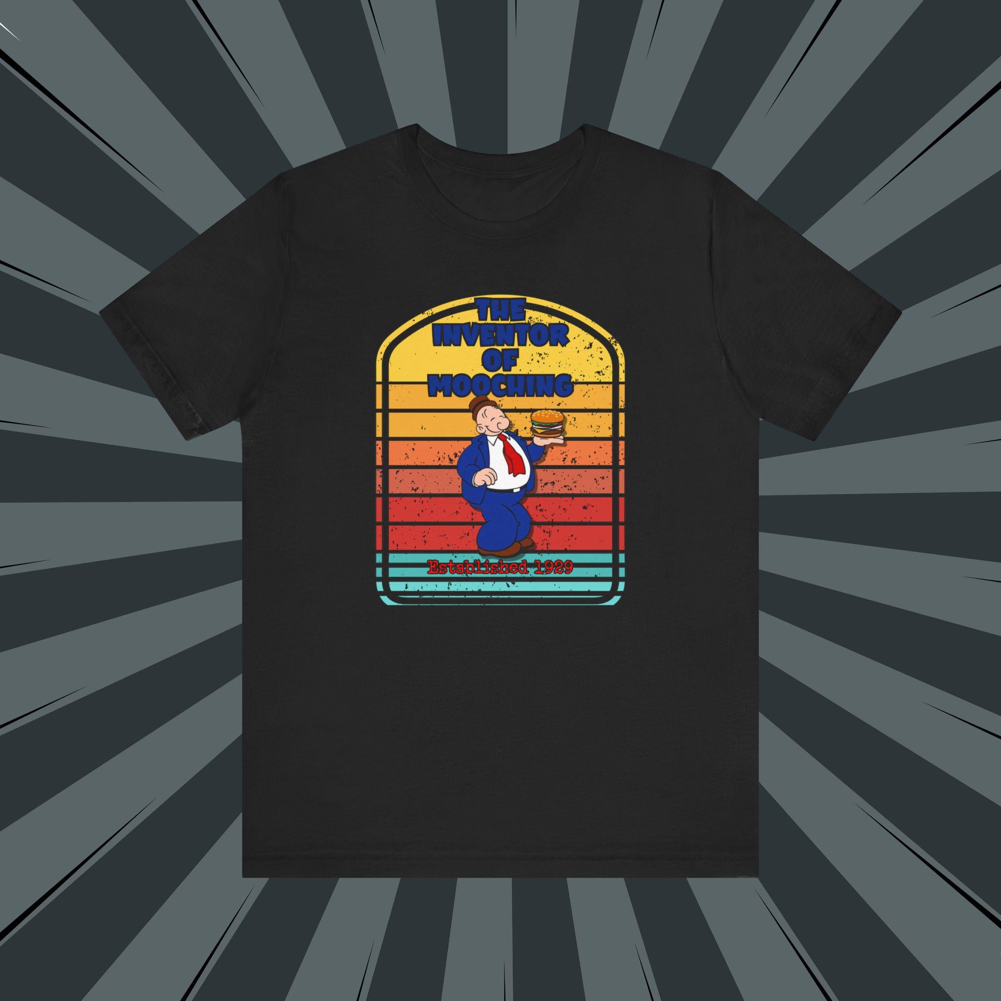 The Inventor of Mooching Established 1929 Wimpy Inspired Unisex Jersey Short Sleeve Tee Jersey – Soft Feel · Top Pick For Any Outfit