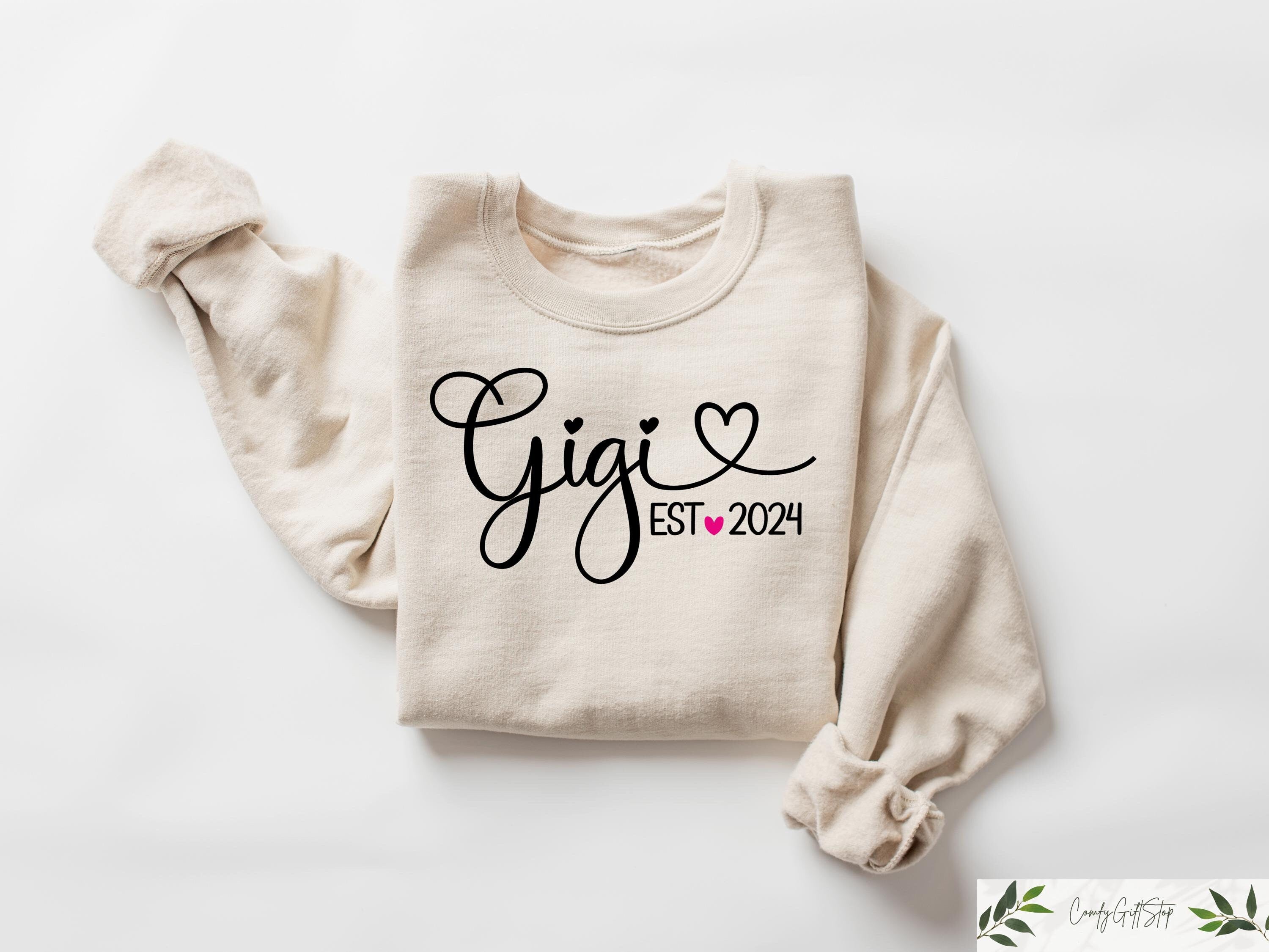 Personalized Gigi Est Sweatshirt Mothers Birthday Gift Grandma Sweatshirt Gift For Grandmother Nana Sweatshirt Grammy Mimi Nonny Shirt Sweatshirt – Easygoing Wear · High-Quality Print