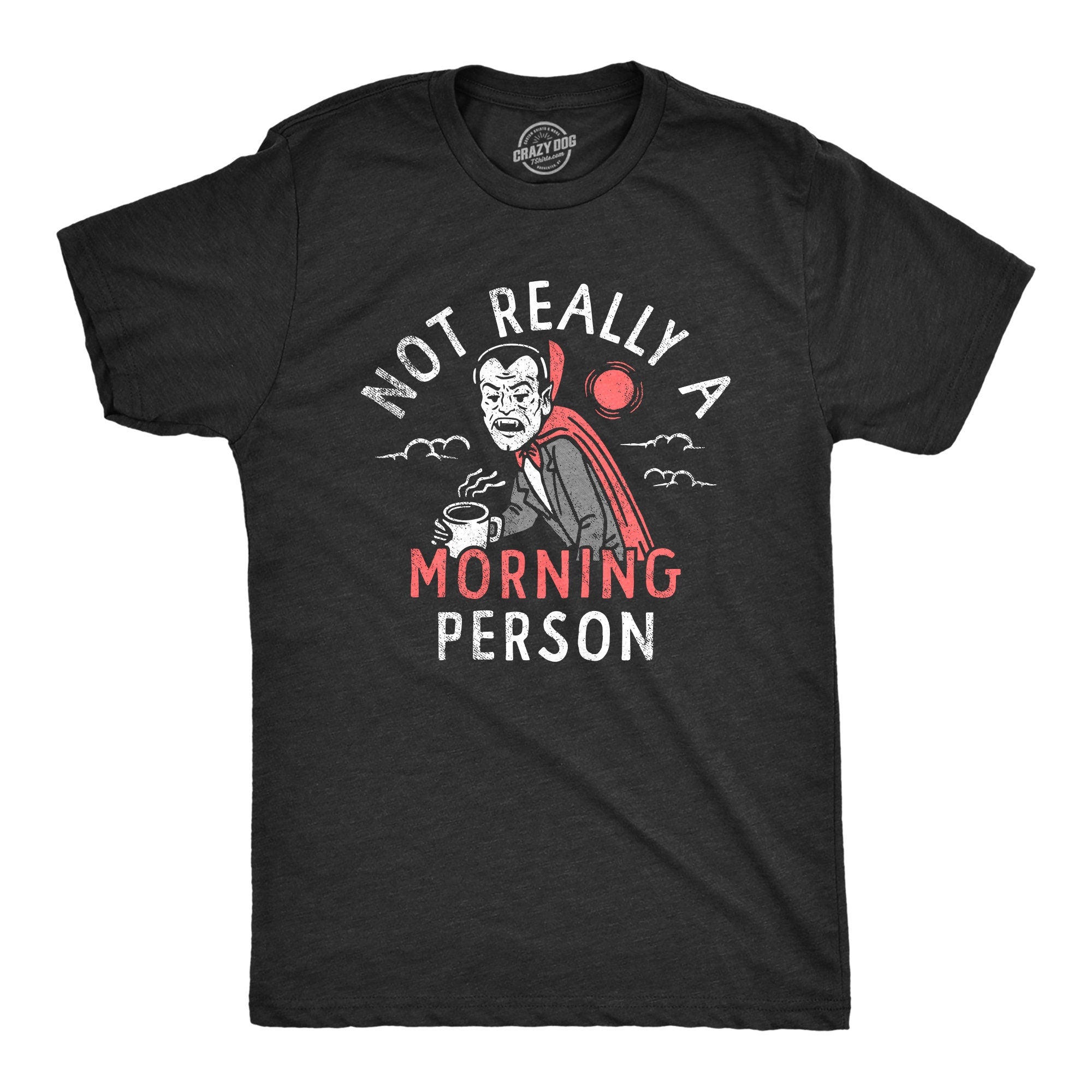 Not Really A Morning Person Bat Shirt Halloween Shirt Mens Funny Halloween Shirt Halloween Costume Ideas Vampire Shirts Dracula Shirts Graphic Tee – Easygoing Wear · High-Quality Print