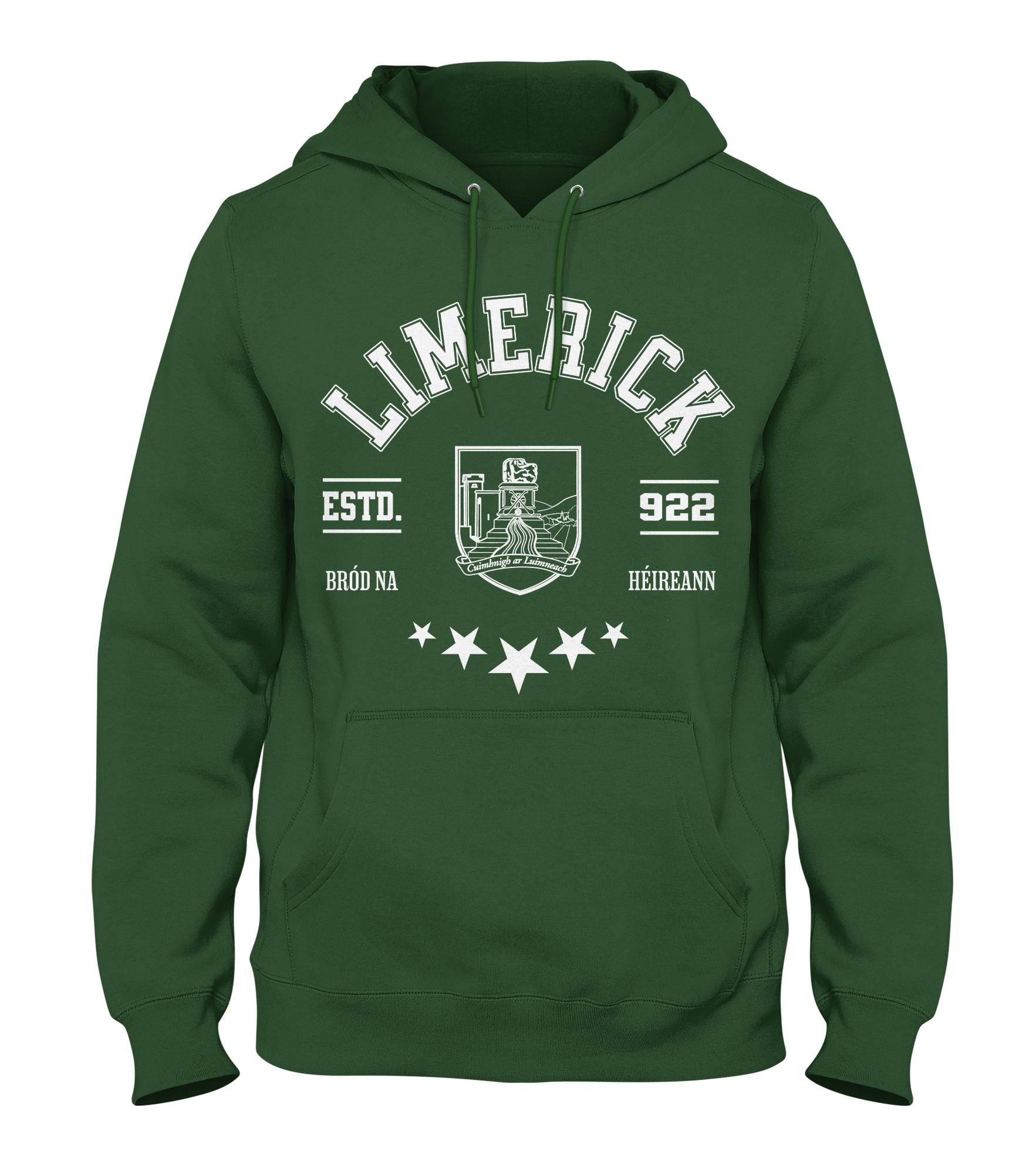 Irish Heritage Hoodie Limerick Unisex Adult College University Hoodie Hoodie – Everyday Comfort · High-Quality Print
