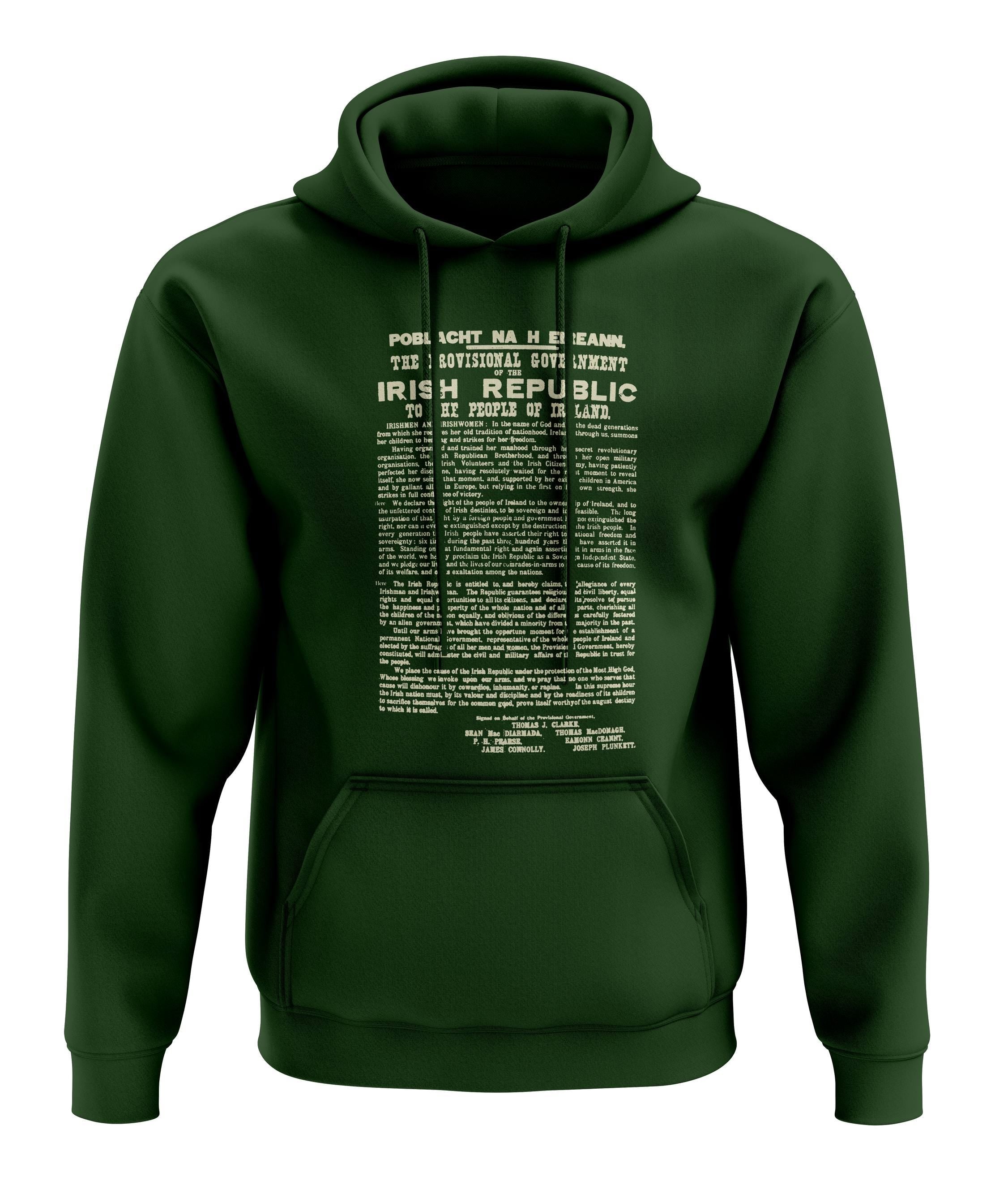 1916 Easter Rising Irish Proclamation Heritage Unisex Hoodie Hoodie – Everyday Comfort · Trending Graphic Apparel