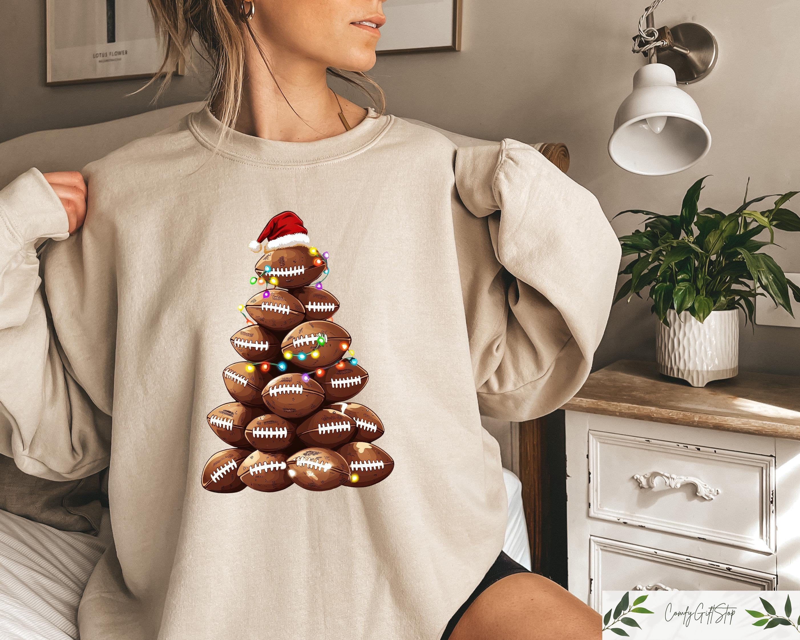 Christmas Football Sweatshirt Football Mom Xmas Sweater Mom Christmas Football Hoodie Football Mom Christmas Gifts Sports Theme Xmas Tee Hoodie – Premium Graphic · High-Quality Print