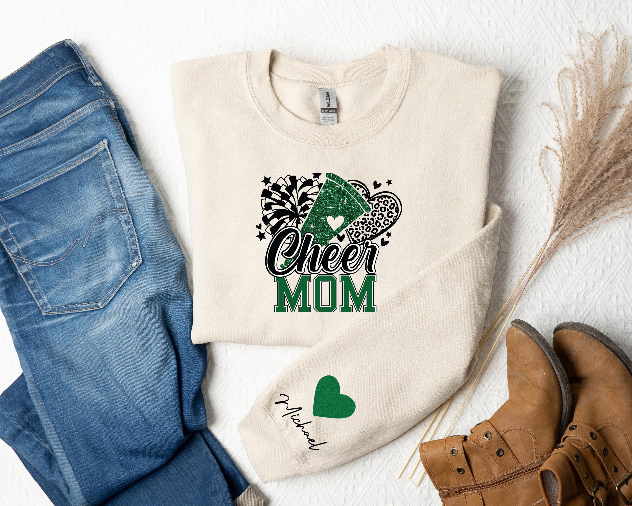Personalized Cheer Mom Sweatshirt Cheer Mom Sweatshirt Personalized Cheer Hoodie Cheer Gift Hoodie – Soft Feel · High-Quality Print
