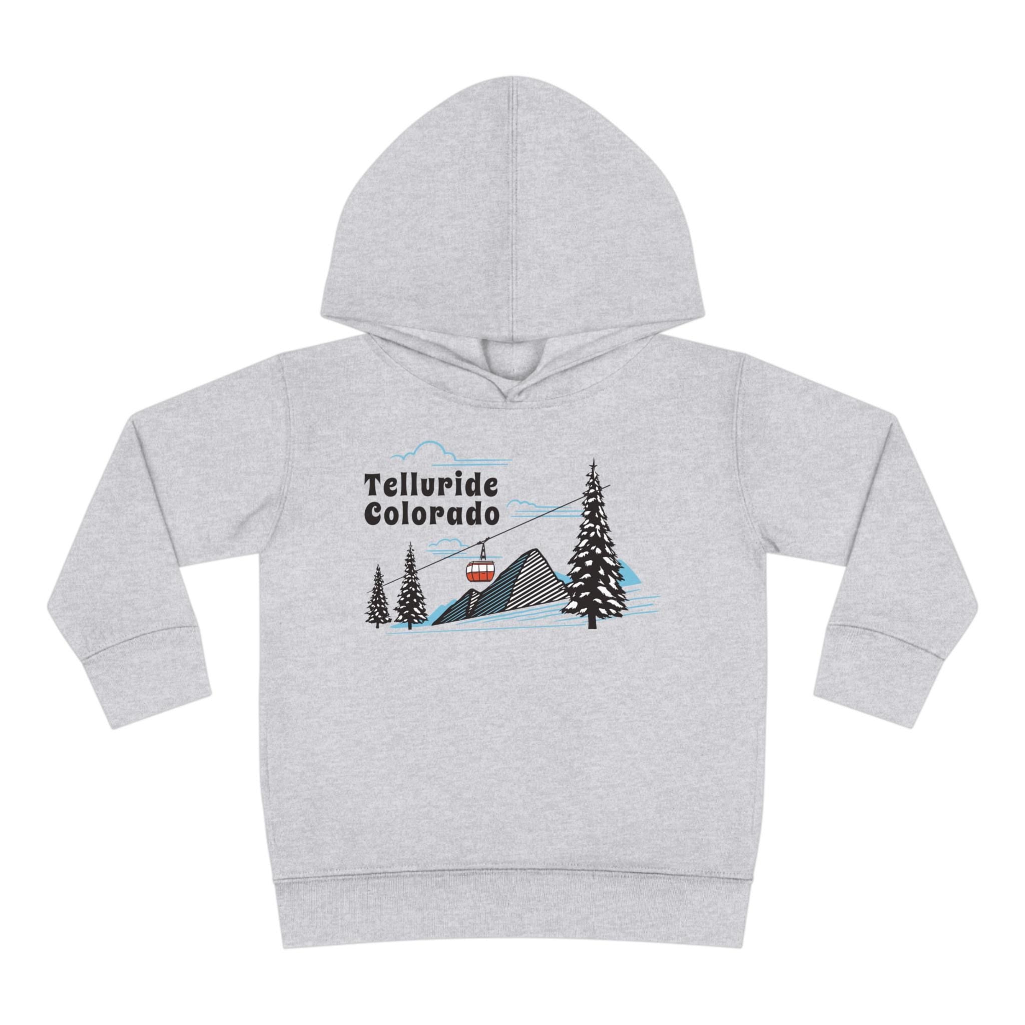 Telluride Colorado Toddler Hoodie Unisex Mountain Telluride Gondola Fleece Pullover Sweatshirt Kids Hooded Jumper Colorado Souvenir Hoodie – Easygoing Wear · High-Quality Print