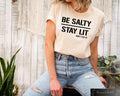 Be Salty Stay Lit Matthew 513 14 Christian Tee Salty Faith Shirt Religious Sweatshirt Christian Clothing Christian Shirts For Women Sweatshirt – Feel-Good Design · Trending Graphic Apparel