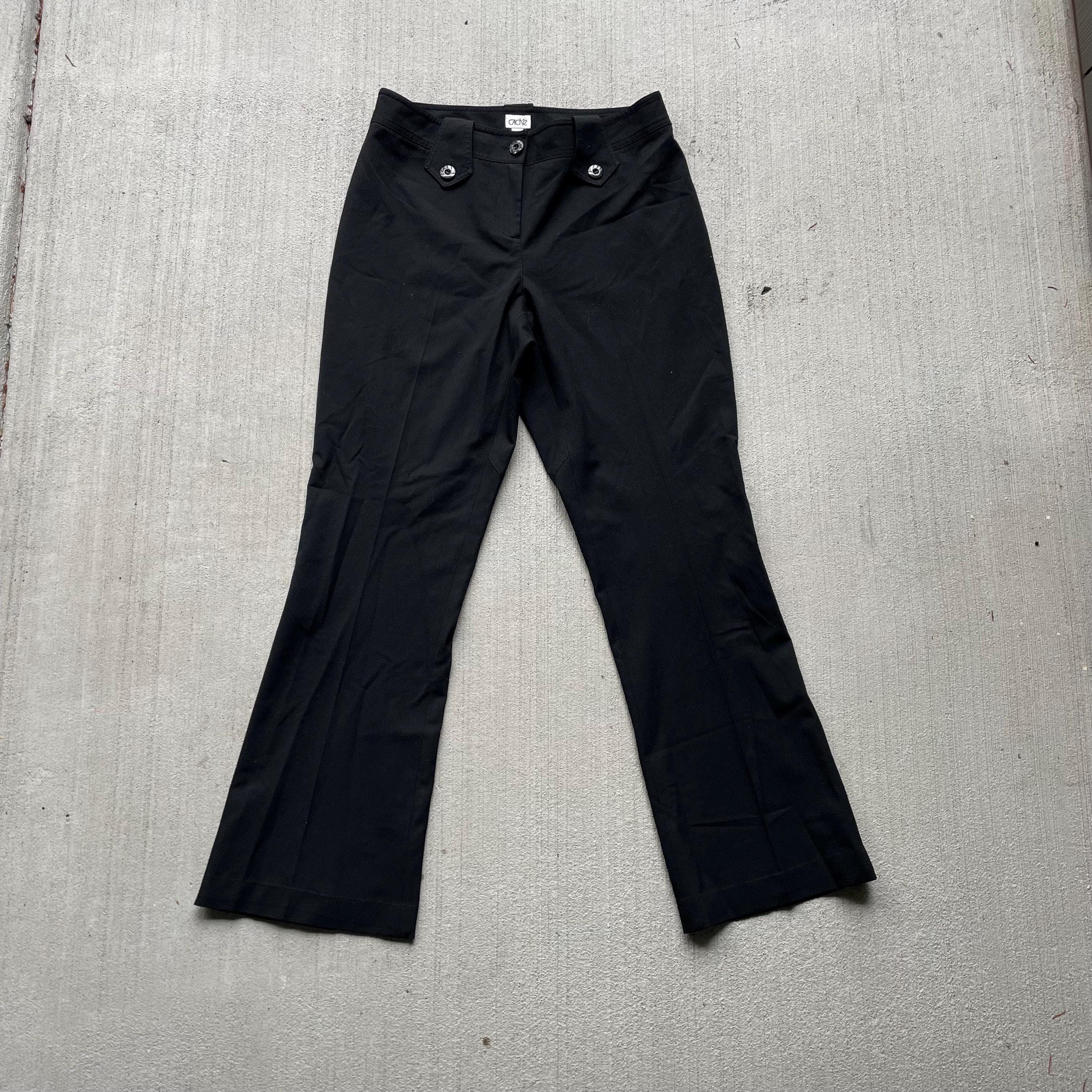 Y2K vintage cache black mid rise cropped flare trouser pants size 6 Graphic Tee – Everyday Comfort · Must-Have Style