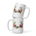 Beautiful Double Cardinal Christmas Pine Branch White glossy mug Graphic Tee – Warm & Stylish · Top Pick For Any Outfit