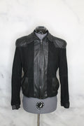 Vintage Y2K Black Suede Leather Jacket Autograph Anthony Symonds Graphic Tee – Aesthetic Look · Perfect For Daily Wear