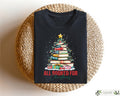 All Booked For Christmas Shirt Bookworm Christmas Sweater Gift For Librarian Christmas Book Tree Tshirt Book Lovers Christmas Sweatshirt Sweatshirt – Soft Feel · Great Gift For Fans