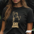 Cat Kong Unisex Tee Funny King Kong Parody Shirt Vintage Cat Monster Design for Cat Lovers Graphic Tee – Soft Feel · Top Pick For Any Outfit