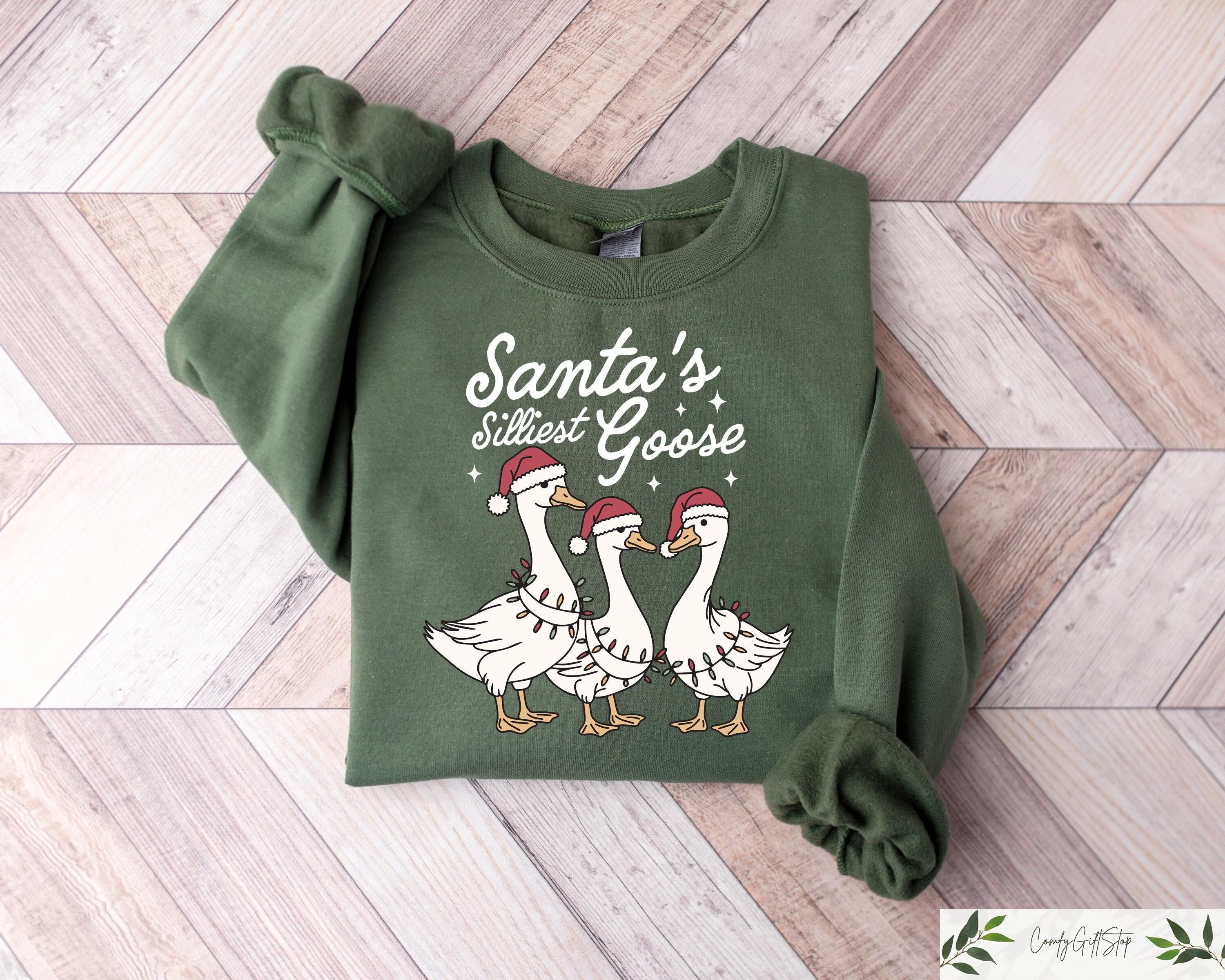 Goose Christmas Sweatshirt Christmas Goose Shirt Funny Animals Christmas Sweater Farmer Xmas Gift Funny Christmas Shirt Silly Goose Tee Sweatshirt – Feel-Good Design · Trending Graphic Apparel