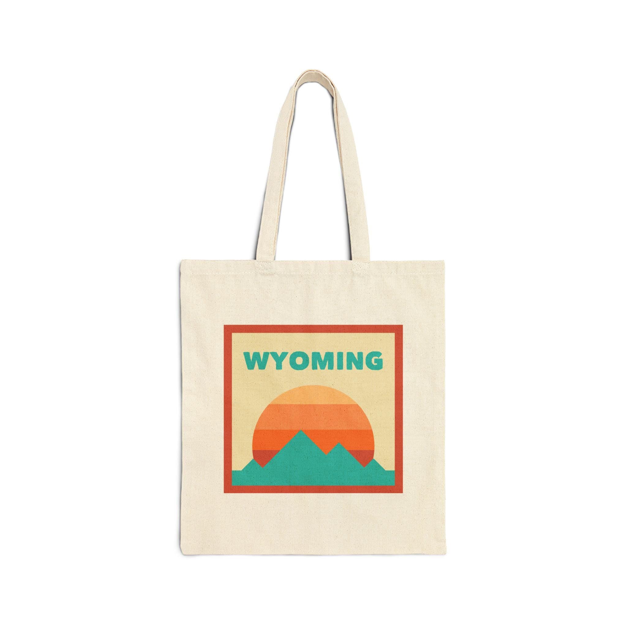 Wyoming Tote Bag Cotton Canvas Tote Bag Reusable Shopping Bag EcoFriendly Tote Wyoming Gift Personalization Available Tote Bag – Cozy Vibes · High-Quality Print