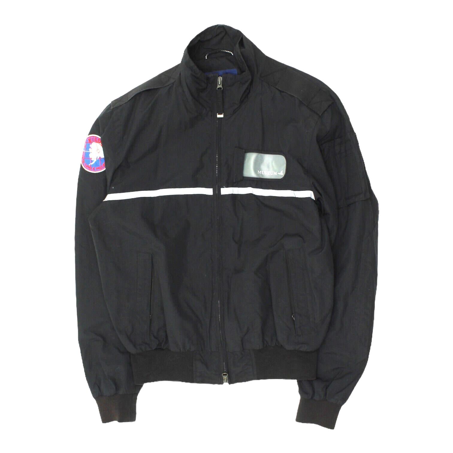 Museum Mens Black Bomber Style Nylon Jacket Vintage Outdoors Designer VTG Graphic Tee – Bold Style · High-Quality Print